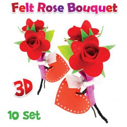 Felt Rose Bouquet Pack of 10 Felt Rose Bouquet Pack of 10
